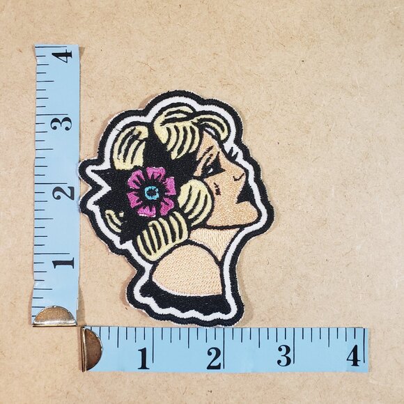 Flowered Beauty Iron-On Patch (2/$12 or 5/$22) - Picture 2 of 2